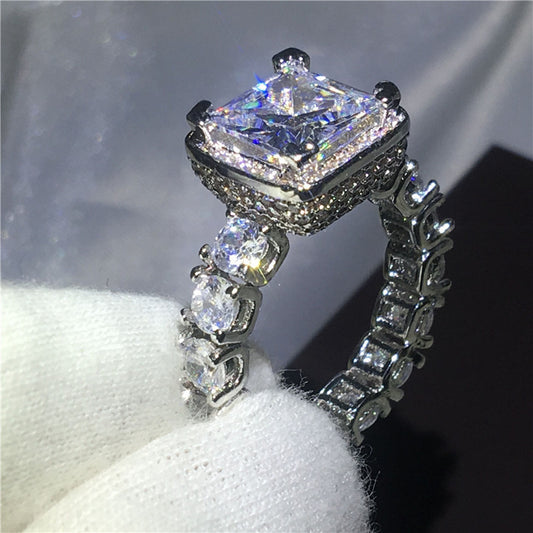 Super  Zircon Lady Ring European And American Fashion Marriage Engagement Jewelry